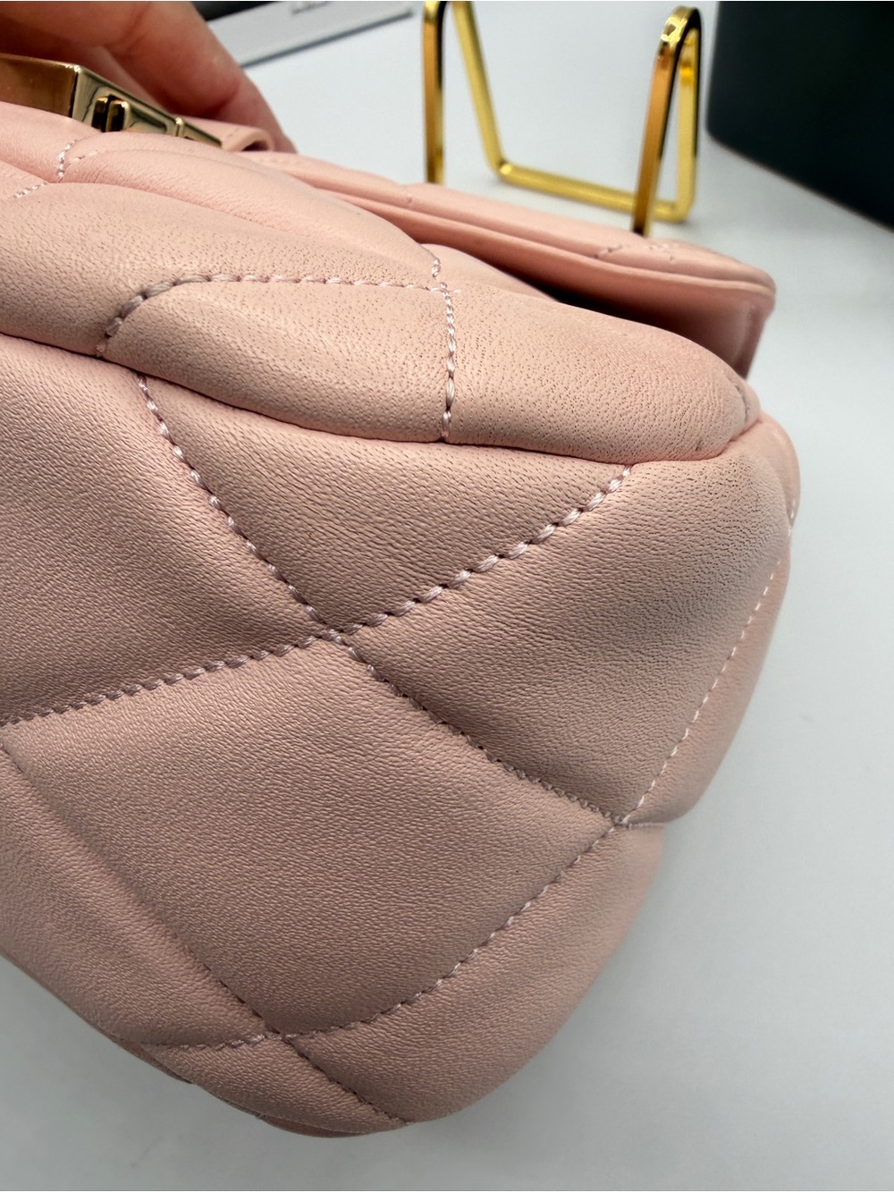 Kate Spade Blush Pink Quilted Chain Crossbody Bag - Picture 12 of 13